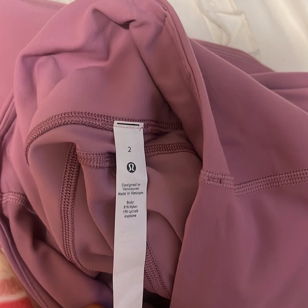 Lulu lemons flare leggings 28 inch. Velvet dust. - Picture 2 of 3